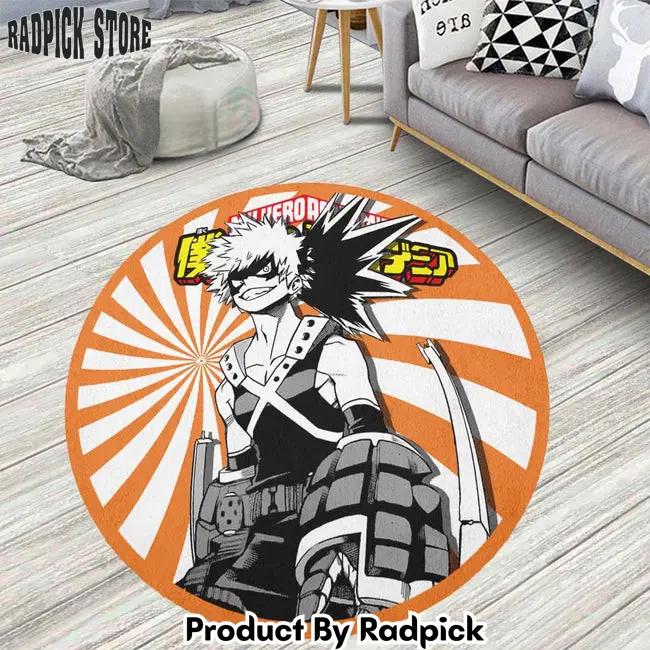 Katsuki bakugoround rug custom my hero academia anime circle carpet  rp5955618